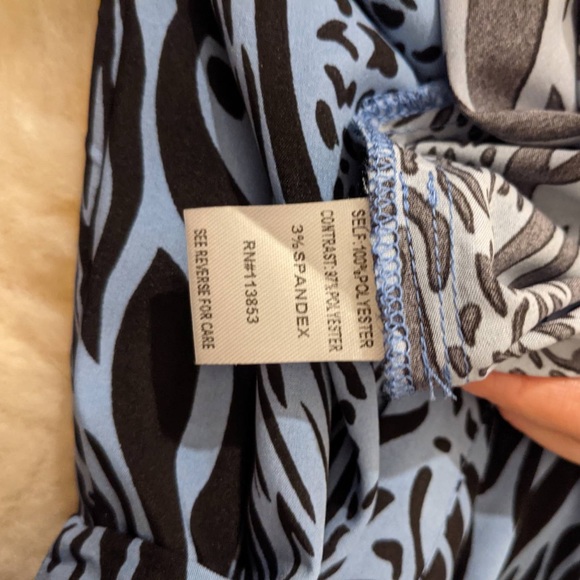 NWT Sugarlips Blue Animal Print Dress - Picture 3 of 7